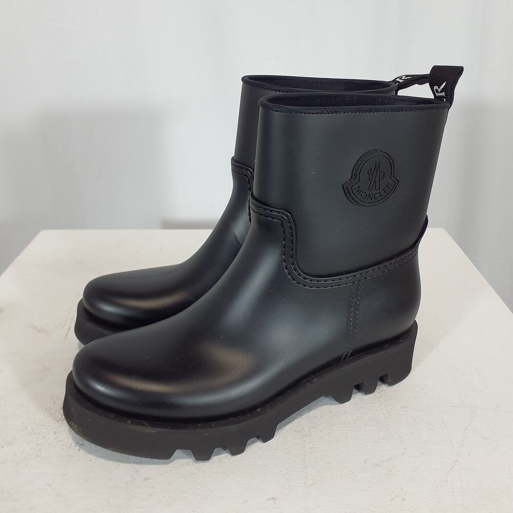 Moncler black Ankle rainboots